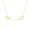 Diamond Horse Bit Station Necklace