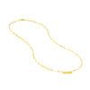 Paper Clip Necklace w/Rounded Engravable Bar