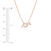 Mini CZ Heart and Arrow Adjustable Necklace