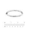 Sterling Silver Twisted Oval Bangle