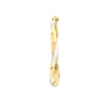 Large White Enamel Round Twist Hoops
