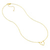 Open Heart with Diamond Adjustable Necklace