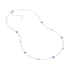 3/8tcw Diamond &amp; Sapphire Bezel Station Necklace