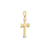 Two-Tone Twisted Rope Cross Pendant