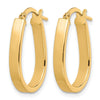 10K Polished U-Shape Hoop Earrings