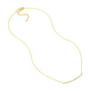 Curved Bar Adj. Necklace with 1/5tcw Diamond