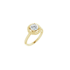14K Yellow 6.5 mm Round Solitaire Engagement Ring Mounting