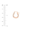 3mm x 15mm Polished Hoop Earrings