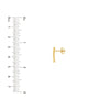 Curved Medium Bar Stud Earrings