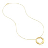 Tapered Puffy Circle Pendant Necklace