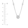 3/4tcw Diamond Cluster &amp; Bezel Station Necklace