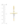 Two Tone D/C Crucifix Pendant