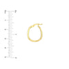Off Round Polished Hoop Earrings