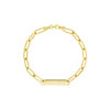 ID Bar Paper Clip Chain Bracelet