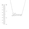 Plated Sterling Silver Script Love Necklace