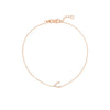 Sideways Mini CZ Wishbone Adj. Bracelet