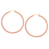 50mm Rope Twist Hoop Earrings