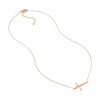 Large Sideways Cross Adjustable Necklace