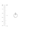 Diamond Bezel Bar Door Knocker Earrings