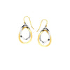 Two-Tone Interlinked Teardrop Dangle Earrings