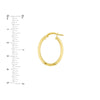 Oval Sparkle Hoop Earrings