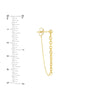 50/50 Cable Chain Front-to-Back Earrings