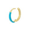 NeonBlue Enamel 1/2 Polished Hoops