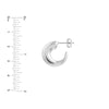 Sterling Silver Graduated Open Hoop Earrings