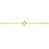 Diamond Star Bezels and Beads Bracelet