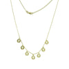 Cross Cutout Disc Dangles Adj. Necklace
