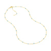 Baby Blue Enamel Bead Saturn Chain