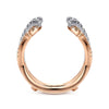 14K White and Rose Gold Diamond Ring Enhancer