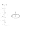 Sideways CZ Cross Ring