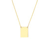 Engravable Rectangle Plate Adj. Necklace