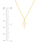 White Cross Enamel Pendant Necklace