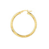 3x35mm D/C Florentine Round Hoop Earrings
