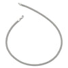 Sterling Silver RH-plated Flat D/C Spiga Necklace