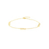 Open Heart Trio Adjustable Anklet