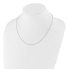 Sterling Silver RH-plated Adjustable .95mm Singapore Chain