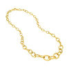 Hollow Graduated Oval Link Necklace