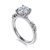 14K White Gold Round Diamond Engagement Ring