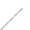 Sterling Silver 3.9mm Concave Figaro Chain with Lobster Lock