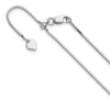 Sterling Silver RH-plated Adjustable Box Chain Anklet
