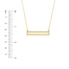 Engravable Bar Necklace with 1/3tcw Diamond Border
