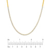 Diamond Halfway Tennis Straight Necklace (7tcw)