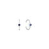 2mm Bezel Sapphire Earring Cuffs