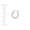 High Polished Texture Twist Hoop Earrings