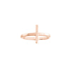 Plated Sterling Silver Sideways Cross Ring