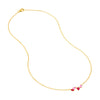 Petite Pink Sapphire and Ruby Blossom Necklace