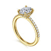 14K Yellow Gold Oval Diamond Engagement Ring